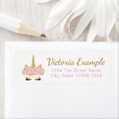 Einhornende Rücksendeadressen-Aufkleber (Insitu)