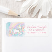 Einhornende Rücksendeadressen-Aufkleber (Insitu)