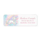 Einhornende Rücksendeadressen-Aufkleber (Vorne)