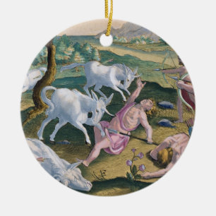 Einhörner auf den Banken des Indus, gejagt durch Keramik Ornament