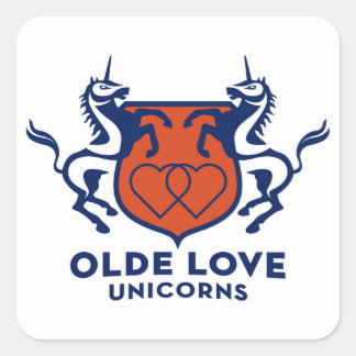 Einhörner brauchen Aufmerksamkeit! Quadratischer Aufkleber