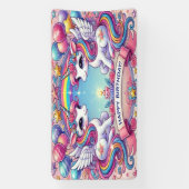 Einhörner der Regenbogenkönigliche Banner (Vertikal)