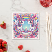 Einhörner der Regenbogenkönigliche Serviette (Beispiel)