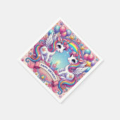 Einhörner der Regenbogenkönigliche Serviette (Ecke)