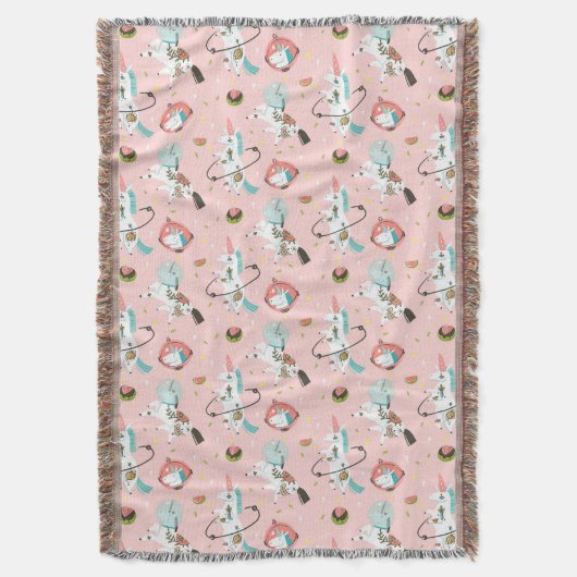 Einhörner im Raum-Muster Decke (Vorderseite Vertikal)