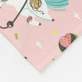 Einhörner im Raum-Muster Fleecedecke (Ecke)