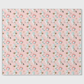 Einhörner im Raum-Muster Geschenkpapier (Flach)