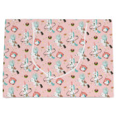 Einhörner im Raum-Muster Große Geschenktüte (Vorderseite)