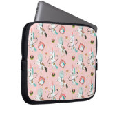 Einhörner im Raum-Muster Laptopschutzhülle (Vorne Rechts)