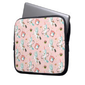 Einhörner im Raum-Muster Laptopschutzhülle (Vorderseite Links)