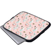 Einhörner im Raum-Muster Laptopschutzhülle (Vorne Knopf)