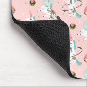 Einhörner im Raum-Muster Mousepad (Ecke)