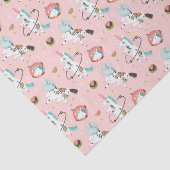 Einhörner im Raum-Muster Seidenpapier (Ausschnitt)