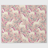Einhörner im rosa Wald Geschenkpapier (Flach)