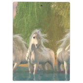 Einhörner im See Klemmbrett (Rückseite)