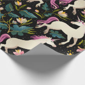 Einhörner im Wald Geschenkpapier (Ecke)