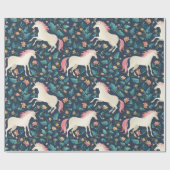 Einhörner im Wald Geschenkpapier (Flach)