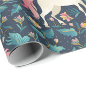 Einhörner im Wald Geschenkpapier (Rolleneckpunkt)