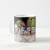 Einhörner in der Tasse des Esstisch-Kaffees (Vorderseite Links)