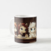 Einhörner in der Tasse Kaffee (Vorderseite Links)