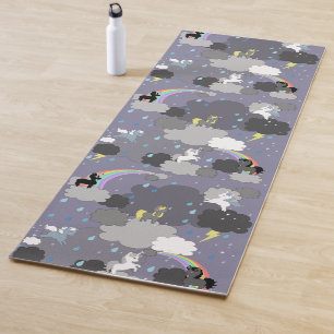 Einhörner in einer Gewittermatte Yogamatte