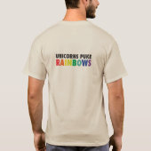Einhörner kotzen Regenbogen T-Shirt (Rückseite)