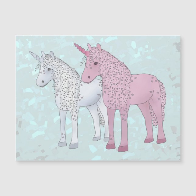 Einhörner Magnetkarte (Vorderseite)