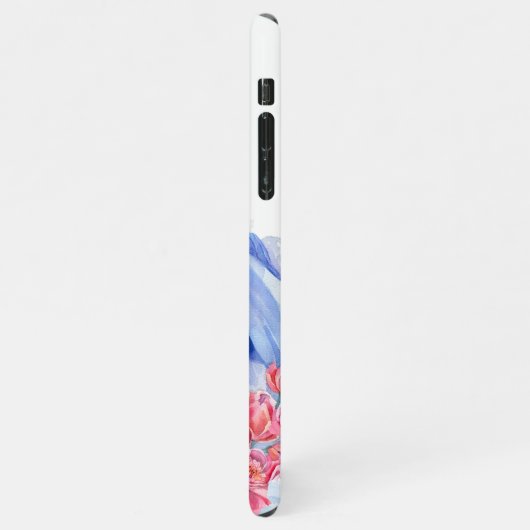 Einhörner mit Blume Wasserfarben Kunst, Dichtung u iPhone Hülle (Linke Seite)