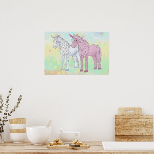 Einhörner Poster (Küche)