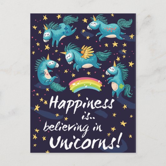 Einhörner Postkarte (Vorderseite)