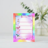 Einhörner postkarte (Stehend Vorderseite)