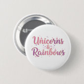 Einhörner & Regenbogen Button (Vorne & Hinten)