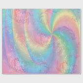 Einhörner, Regenbogenspiralen für Süsse-Kuchen-Mäd Geschenkpapier (Flach)