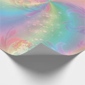 Einhörner, Regenbogenspiralen für Süsse-Kuchen-Mäd Geschenkpapier (Ecke)