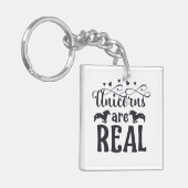 Einhörner sind echte digitale Kunst Schlüsselanhänger (Vorderseite links)