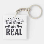 Einhörner sind echte digitale Kunst Schlüsselanhänger (Rückseite)