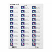 Einhörner sind echte farbenfrohe Adress-Labels (Vorne)