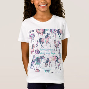 Einhörner sind mein Leben - Galaxy Confetti Wasser T-Shirt