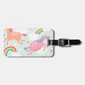 Einhörner u. Regenbogen Gepäckanhänger