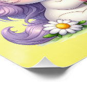 Einhörner und Gänse, Kindergeburtsparty Glossy Poster (Ecke)