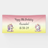 Einhörner und Gänseblümchen, "Happy Birthday"-Part Banner (Horizontal)