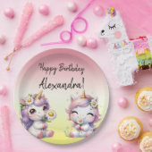 Einhörner und Gänseblümchen, "Happy Birthday"-Part Pappteller (Party)