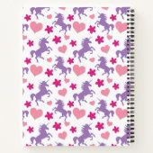 Einhörner und Herz-Muster Notizblock (Rückseite)