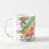 Einhörner und Regenbogen Kaffeetasse (Links)