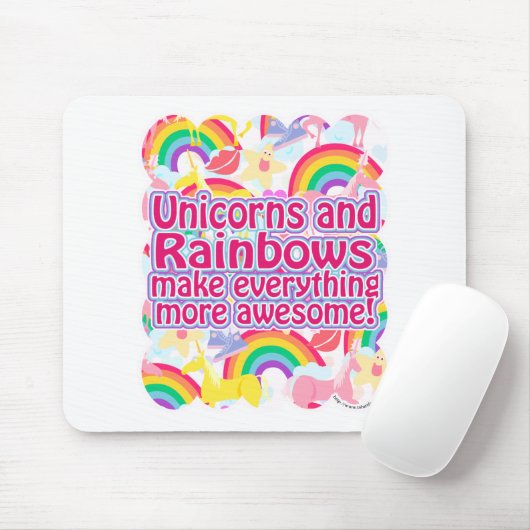 Einhörner und Regenbogen Mousepad (Mit Mouse)