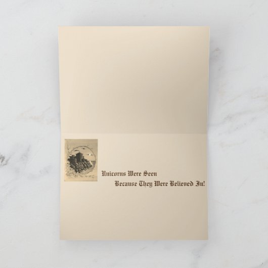 "Einhörner wurden überzeugt!" Karte (Innenseite)