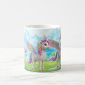 Einhornfamilie Kaffeetasse (Mittel)