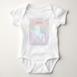 Einhornfantasy pink und lila baby strampler