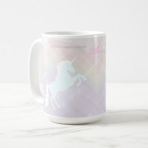 Einhornfantasy pink und lila kaffeetasse