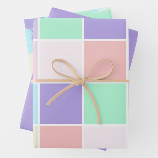 Einhornfarbe Geschenkpapier Set (Beispiel)